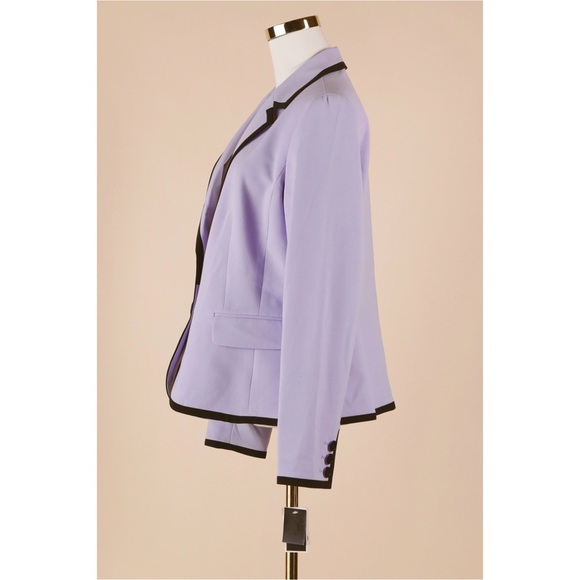 Sz 12 Nine West Black & Lilac Tailored Blazer Jacket NWT - Picture 5 of 5